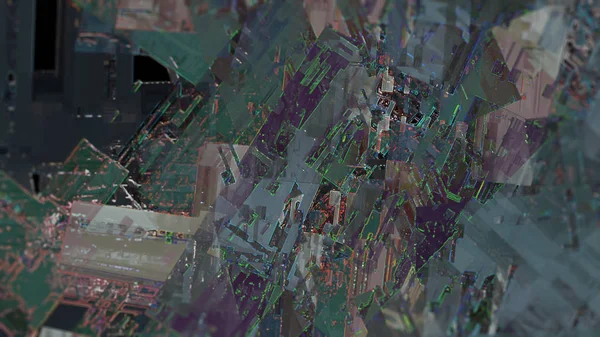 Kleurrijke Abstracte Terrein Achtergrond Digitale Kunst — Stockfoto