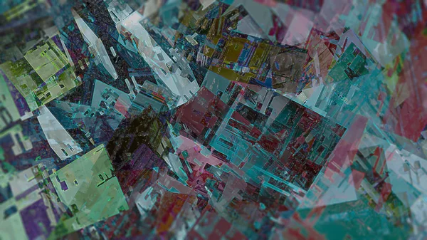 デジタルアートのカラフルな抽象的な地形の背景 — ストック写真