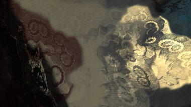 Soyut modern sanat doğa jeolojik kaya dağ patlama enerji resim illüstrasyon 