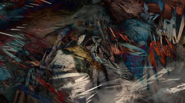 Soyut modern sanat doğa jeolojik kaya dağ patlama enerji resim illüstrasyon 