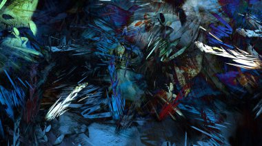 Soyut modern sanat doğa jeolojik kaya dağ patlama enerji resim illüstrasyon 