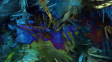 Soyut modern sanat doğa jeolojik kaya dağ patlama enerji resim illüstrasyon 