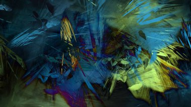 Soyut modern sanat doğa jeolojik kaya dağ patlama enerji resim illüstrasyon 