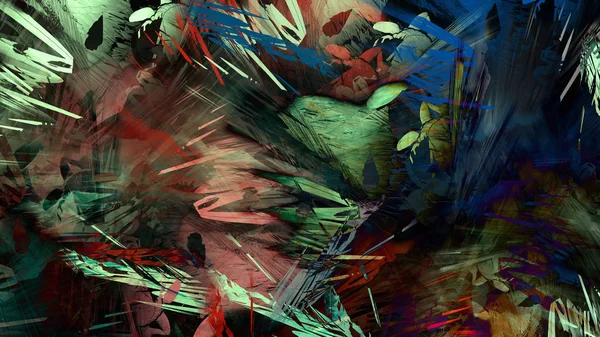Soyut modern sanat doğa jeolojik kaya dağ patlama enerji resim illüstrasyon 