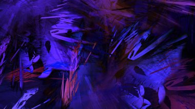 Soyut modern sanat doğa jeolojik kaya dağ resim illüstrasyon 