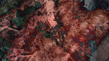 Soyut jeolojik kaya oluşumu, dijital sanat