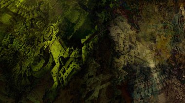 Soyut jeolojik kaya oluşumu, dijital sanat