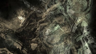 Soyut jeolojik kaya oluşumu, dijital sanat