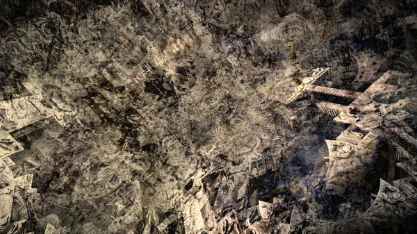 Αφηρημένη Γεωλογικός Σχηματισμός Βράχων Ψηφιακή Τέχνη — Φωτογραφία Αρχείου