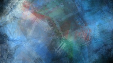 Soyut renkli mimari gerçeküzeri arka plan, dijital sanat