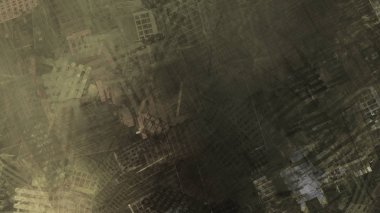 Soyut renkli mimari gerçeküzeri arka plan, dijital sanat