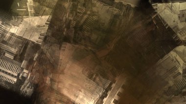 Soyut renkli mimari gerçeküzeri arka plan, dijital sanat