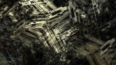 Soyut geometrik yüzey arazi renkli arka plan, dijital sanat