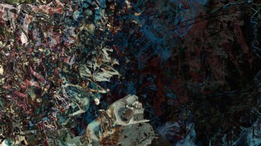 Soyut geometrik yüzey arazi renkli arka plan, dijital sanat