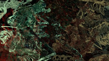 Soyut geometrik yüzey arazi renkli arka plan, dijital sanat