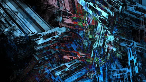 Абстрактная Геометрическая Поверхность Местности Красочный Фон Цифровое Искусство — стоковое фото