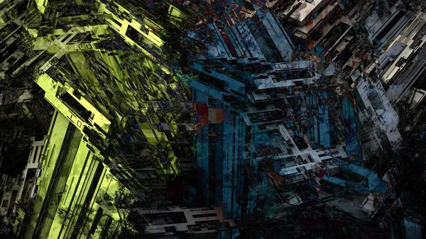 Abstrakt Geometrisk Yta Terräng Färgglad Bakgrund Digital Konst — Stockfoto