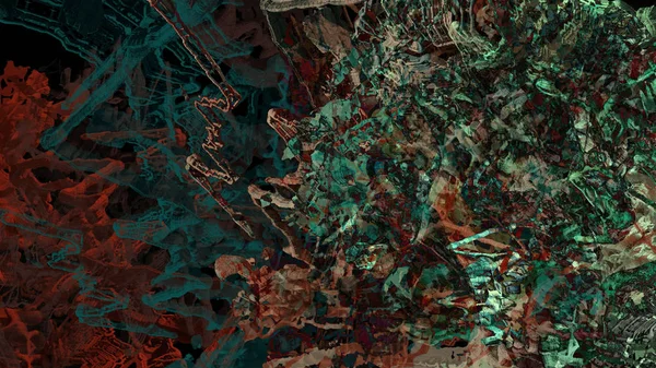 Abstract Geometrisch Oppervlak Terrein Kleurrijke Achtergrond Digitale Kunst — Stockfoto