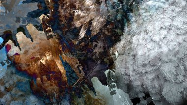 Soyut geometrik yüzey arazi renkli arka plan, dijital sanat