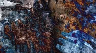 Soyut geometrik yüzey arazi renkli arka plan, dijital sanat