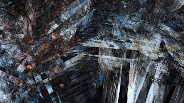 Soyut geometrik yüzey arazi renkli arka plan, dijital sanat