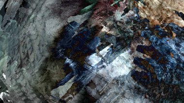 Soyut geometrik yüzey arazi renkli arka plan, dijital sanat