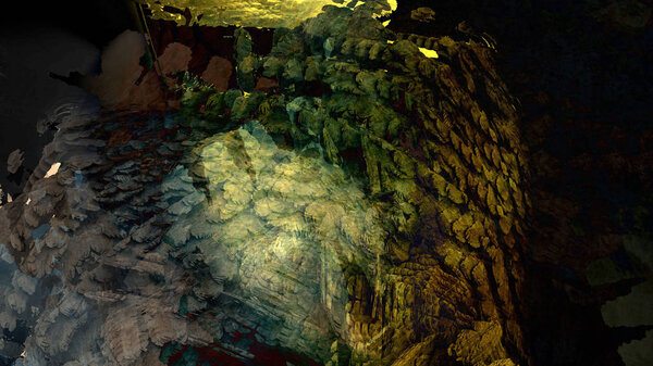 Абстрактная геометрическая поверхность местности красочный фон, цифровое искусство
