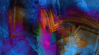 Soyut kentsel şehir geometrik boya yıpranmış doku malzeme yüzey renkli dijital illüstrasyon arka plan