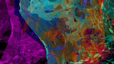 Soyut malzeme renkli doku dağ manzara boya dijital illüstrasyon psychedelic arka plan