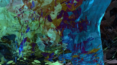 Soyut malzeme renkli doku dağ manzara boya dijital illüstrasyon psychedelic arka plan