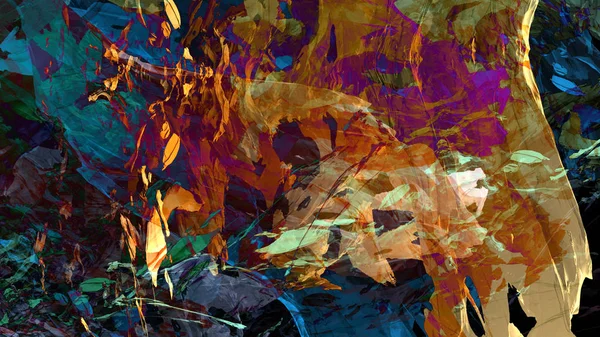 Soyut malzeme renkli doku dağ manzara boya dijital illüstrasyon psychedelic arka plan
