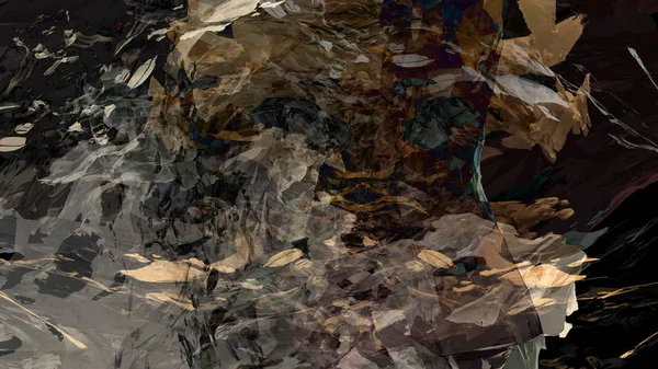 Abstrato Material Colorido Textura Montanha Paisagem Pintura Digital Ilustração Psicodélico — Fotografia de Stock
