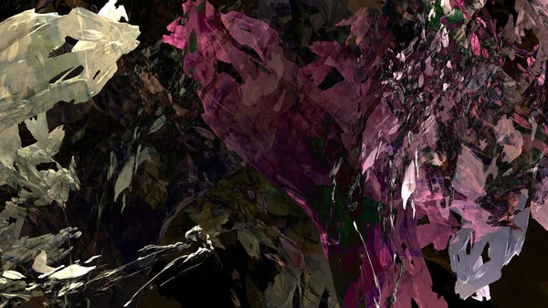 抽象纹理材料彩色山水画数字插图背景 — 图库照片