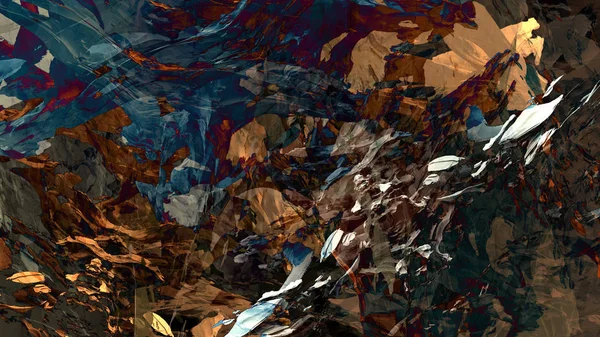 Materiale Astratto Texture Colorata Montagna Paesaggio Vernice Digitale Illustrazione Psichedelico — Foto Stock