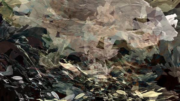 Αφηρημένο Υλικό Πολύχρωμη Υφή Βουνό Τοπίο Paint Ψηφιακή Απεικόνιση Ψυχεδελικό — Φωτογραφία Αρχείου