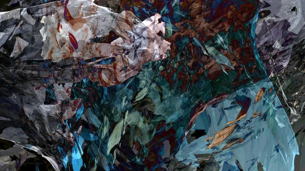 Abstract Materiaal Kleurrijke Textuur Berglandschap Verf Digitale Illustratie Psychedelische Achtergrond — Stockfoto