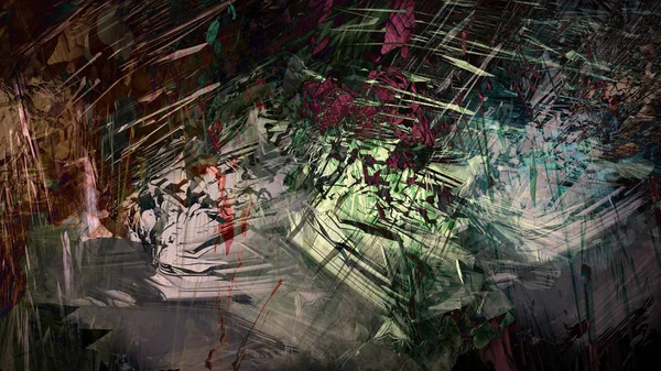 Soyut doku malzemesi renkli dağ manzara su boyası dijital illüstrasyon arka plan