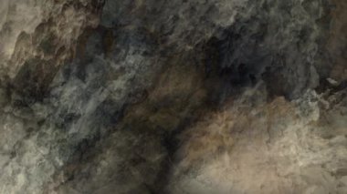 Soyut jeolojik mağara doğa tasarımı doku sanatsal fırça renkli yüzey malzemesi değişen kumlar arka plan video