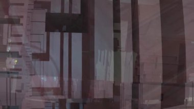 Soyut geometrik fraktal seyahat dijital arka plan video kayması