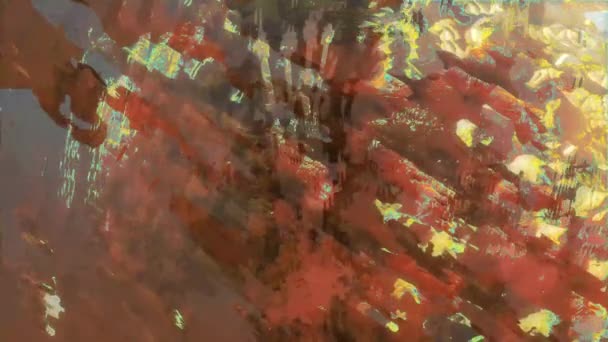 Fractal géométrique abstrait décalage paysage texture numérique vidéo transparente 