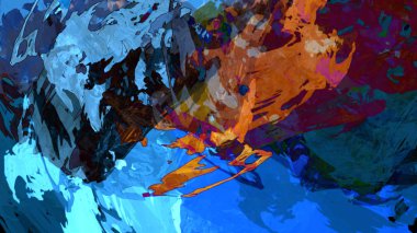 Soyut tasarım renk eski kirli modern eski vintage fırça kontur tarzı malzeme şekli manzara arka plan 