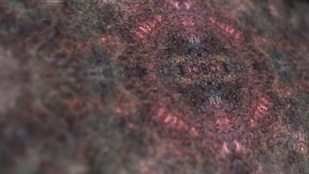 Abstraktes Kaleidoskop Spiegel Komplizierte Muster Geometrischer Raum Tiefenfeld Hintergrundvideo — Stockvideo