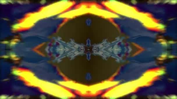 Abstrakte Nahtlose Geometrische Spiegelmuster Kaleidoskop Unschärfe Zoom Digitalvideo — Stockvideo
