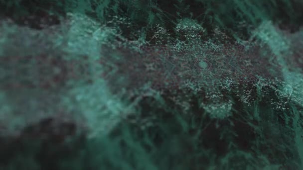Абстрактний Безшовний Геометричний Дзеркальний Візерунок Розмивання Калейдоскопа Збільшити Цифрове Відео — стокове відео