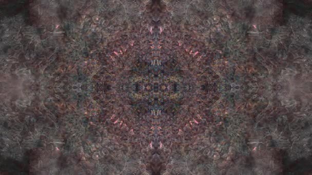 Abstract Seamless Geometric Mirror Pattern Kaleidoscope Blur Zoom Digital Video — Stock Video