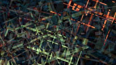 Soyut geometrik çizgiler yapı metal yapı tarzı kaos modern sanat illüstrasyon renkli doku desen arka plan