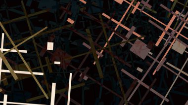 Soyut geometrik çizgiler yapı metal yapı tarzı kaos modern sanat illüstrasyon renkli doku desen arka plan