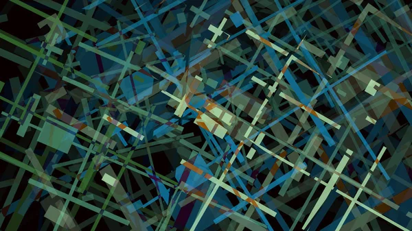 Abstrait Géométrique Lignes Structure Métal Construction Style Chaos Art Moderne — Photo