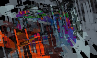 renkli boya ile dijital soyut arka plan