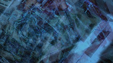 Soyut geometrik manzara, renkli malzeme yüzey illüstrasyon ile